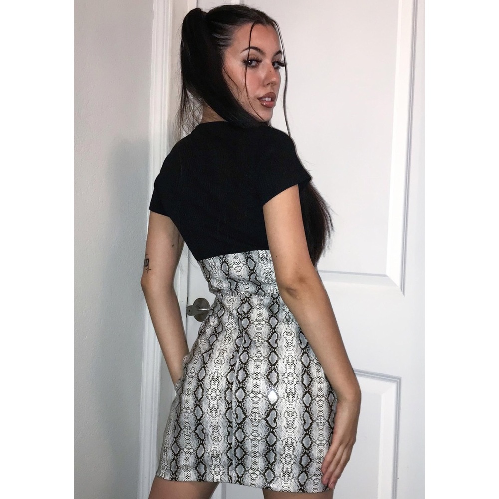 High Waisted Python Skirt - image 3